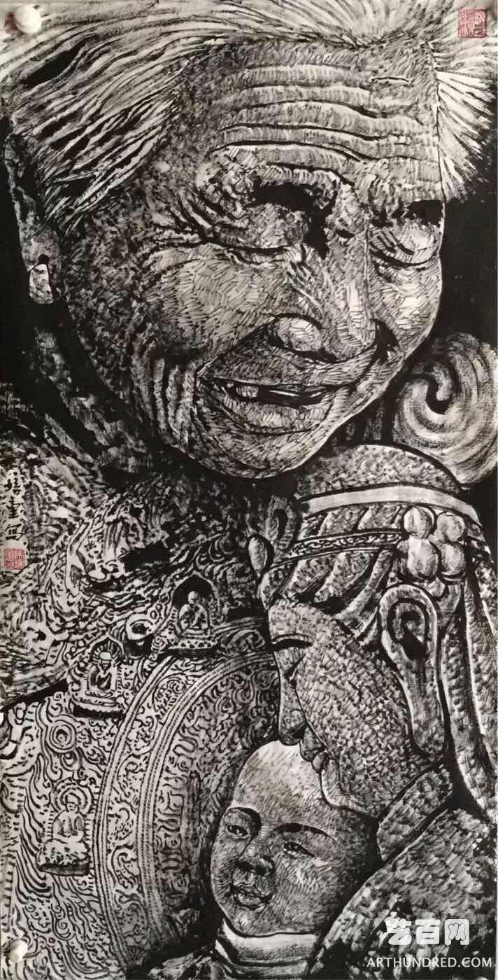 焦墨人物画