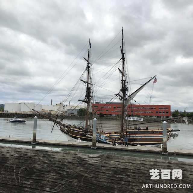 华盛顿夫人开启的第一艘贸易船复制品展现塔科马港